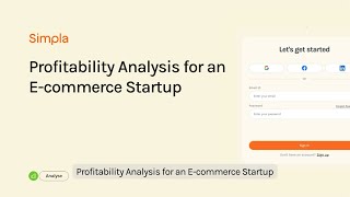 Profitability Analysis for an E commerce Startup [upl. by Greiner887]