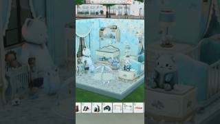 Blue Infant Room 💙 Storybook Nursery Kit  The Sims 4 Speed Build [upl. by Raimes]