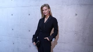 Bar Refaeli and more front row for the Giorgio Armani Fashion Show [upl. by Eenor]