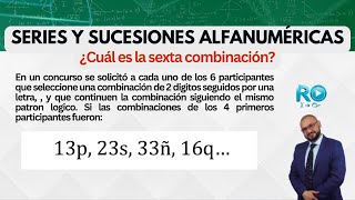 Series y sucesiones numéricas 6  ¿Cuál es la sexta combinación [upl. by Anirres]