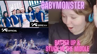 😱 FIRST Reaction to BABYMONSTER  BATTER UP ✨ amp STUCK IN THE MIDDLE 💜👏🥹 [upl. by Dietz787]