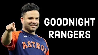 Jose Altuve Just Sent The Rangers Home Essentially [upl. by Orbadiah820]