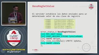 WinReg MiTM Simple Injection and Remote Execution S Hernández T5  CyberCamp 2017 EN [upl. by Bolten]