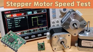 NEMA17 stepper motor speed test with A4988 driver and function generator [upl. by Oeht338]