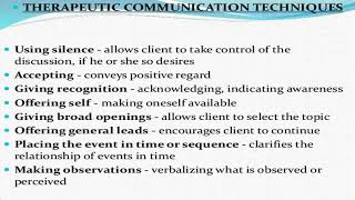 THERAPEUTIC COMMUNICATION [upl. by Hazard]