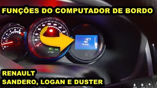 FUNÇÕES DO COMPUTADOR DE BORDO RENAULT SANDERO LOGAN E DUSTER [upl. by Daune78]