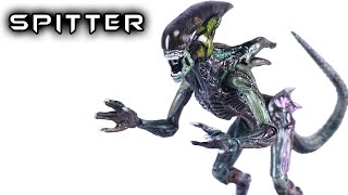 NECA SPITTER Xenomorph Aliens Fireteam Elite Action Figure Review [upl. by Halland]