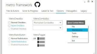 MetroUI in C Windows Forms Application using Metro framework [upl. by Isabelita]