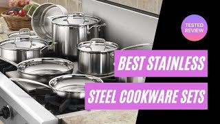 Top 5 Best Stainless Steel Cookware Sets Tested Review [upl. by Yelrebma965]