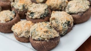 Creamy SpinachStuffed Mushrooms [upl. by Rosenblatt291]