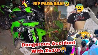 Rip My Brother Punk 😰 Dangerous ccident With Kawasaki Zx10r 💔 [upl. by Ferro]