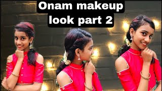 Onam makeup look part2😍😍vismayaart onammakeup [upl. by Nnyw]