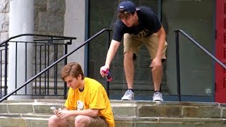 Spraying Chalk on People Prank [upl. by Endor]