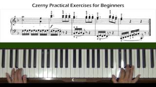 Czerny Practical Exercises for Beginners Op 599 No 67 Piano Tutorial [upl. by Fisuoy]