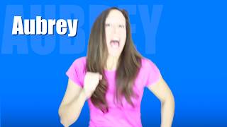 Name Game Song AUBREY  Learn to Spell Your Name AUBREY  Pattys Primary Songs [upl. by Etnuahs]