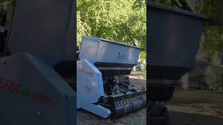 Aerator Aeravator rolling smooth lawn seedbed tractor tractorvideo lawnrenovation [upl. by Haonam]