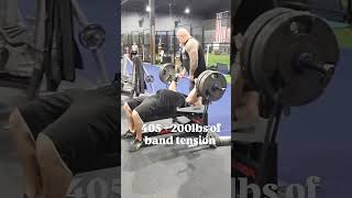 Bench Press with added resistance benchpress powerlifting strength [upl. by Vincenz]