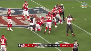 Ndamukong Suhs HUGE sack on Patrick Mahomes in Super Bowl 55 [upl. by Liagiba]