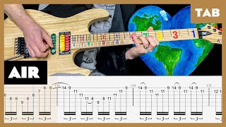 Jason Becker  Air  Melody Guitar Only Guitar Tab  Lesson  Cover  Tutorial [upl. by Lenz]