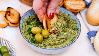 The Easiest Appetizer Green Olive Tapenade Dip Ready in 5 minutes [upl. by Ultima989]