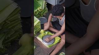 ⚡⚡ Leaf Plate Making Process⚡⚡ shorts telugufoodie esangathulu streetfood foodie omelette [upl. by Anifares]