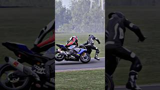 Kawasaki Ninja Zx10r superbike collision superfast rider stunt fall shorts bike automobile sport [upl. by Ji]