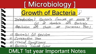 Growth of Bacteria  Bacteria Growth Curve  Microbiology [upl. by Romola]