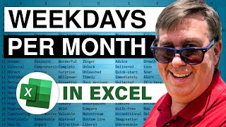 Excel  Quickly Find Out How Many Weekdays Are In Each Month Using This Nifty Trick  Episode 2481 [upl. by Enyaht]