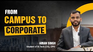 CPU Student Aman Singh Success Story  Career Point University Kota  Campus to Corporate CPUKOTA [upl. by Tratner]