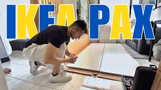 IKEA PAX WARDROBE ASEMBLING  Part 1 [upl. by Zara951]