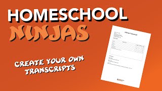 Homeschool Transcript [upl. by Enomis369]