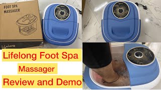 Lifelong Foot Spa Massager Review  Flipkart Lifelong Foot Spa Massager unboxing and demo [upl. by Sucrad]