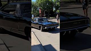 1968 Dodge Charger Classic Black Car Drive By Engine Sound Motor Muster Greenfield Village 2024 [upl. by Ferren]