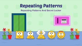 Math Story  Repeating Patterns  Repeating Patterns And Secret Locker  Homeschool  Kids Story [upl. by Sirtemed205]