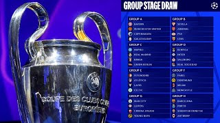 ASÍ QUEDARON LOS GRUPOS DE LA UEFA CHAMPIONS LEAGUE 20232024 🔥🏆⚽  futbol championsleague [upl. by Rother]