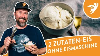 EIS OHNE EISMASCHINE 🍦nur 2 Zutaten  Eis selber machen [upl. by Alilahk]