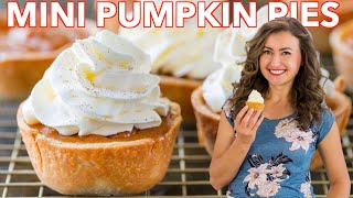 Mini Pumpkin Pies Recipe  Your Favorite Fall Dessert [upl. by Yeltnerb293]