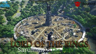 I made Lord of the Rings Dueling Coasters  Saruman VS Ents  Park Tour [upl. by Aras]