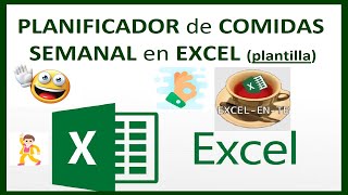 ⌚🏃 PLANIFICADOR de COMIDAS SEMANAL en EXCEL 👍👍 [upl. by Va]