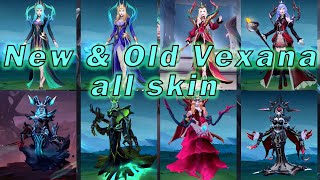 Vexana revamp and old vexana  all skin full HD  Japanese Voice  Mobile legends [upl. by Ipoillak]