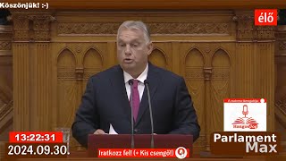 🔴 BOTRÁNYOS VITA Orbán beszámol Gyurcsányt lekapcsolták ♦️ParlamentMax 20240930 [upl. by Kora380]