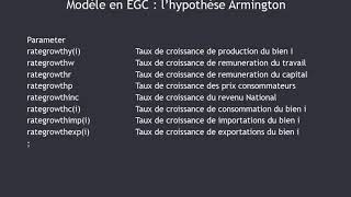 Modele en Equilibre General Calculable  lhypothese Armington  Correction [upl. by Aznofla639]