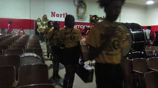 Greenville MS High School Marching Band  Marching Into Auditorium  North Panola High School  2019 [upl. by Hanyaz]