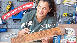 The BEST way to stain wood  Perfect Stain Finish  Beginners guide [upl. by Nedyaj]