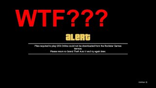 GTA ONLINE Files Required To Play GTA Online Could Not Be Downloaded From Rockstar Games Service [upl. by Aliuqa]