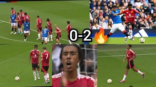 Man United vs Rangers 🔥  20  Leny Yoro classic debut Amad Diallo superb [upl. by Norihs696]