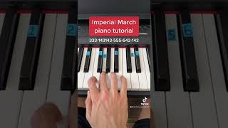 The Imperial March easy piano tutorial [upl. by Stretch]