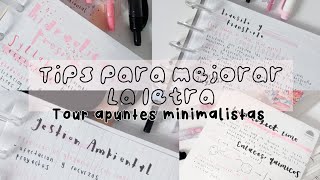 TIPS para MEJORAR la LETRA o CALIGRAFÍA tour apuntes minimalistas  plantillas [upl. by Oman832]