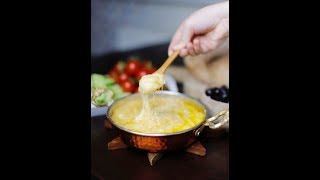 Turkish Food Recipe  How to make Turkish Cheese Fondue quotMuhlamaquot Famous in the Black Sea Region [upl. by Lesnah]