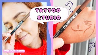 👀Las cejas con el lápiz de Maybelline Tattoo Studio 36H🕖tono Medium Brown👀Pero como sacamos punta😵💬 [upl. by Hawken191]